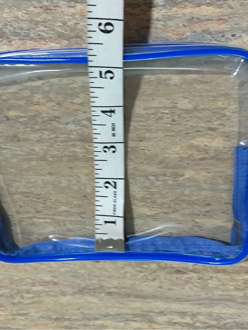 Clear PVC Blue Trim Travel Organizer Bag Set - Pack of 3